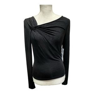 Good American Black Knot Long Sleeve Top Size 1